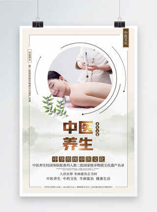 中药展架中医养生水墨中国风宣传海报模板