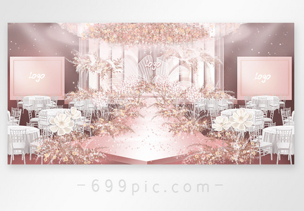 粉色梦幻婚礼效果图图片