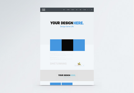 UI设计web首页&详情页样机图片