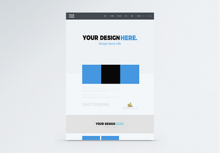 UI设计web首页&详情页样机高清图片