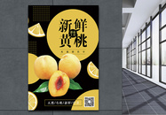 黄桃水果促销海报图片