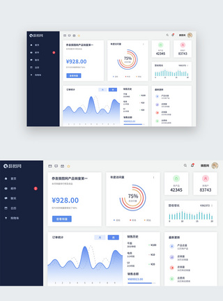 UI设计后台数据统计管理web界面图片