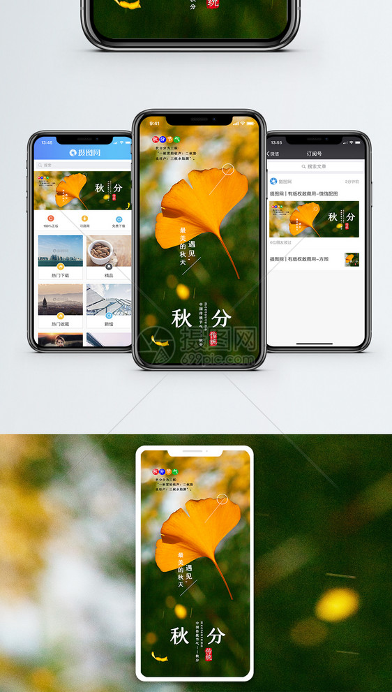 秋分节气手机海报配图图片