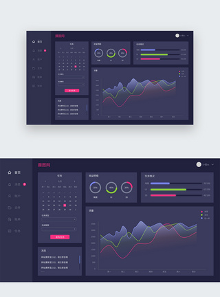 UI设计web后台可视化界面图片