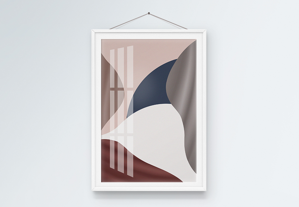 北欧简约抽象艺术装饰画图片素材