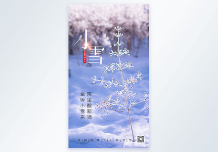 小雪节气摄影海报图片