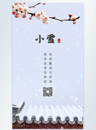 小雪24节气摄影图海报图片