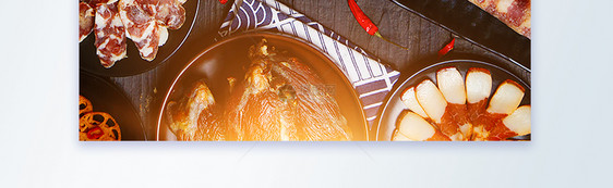 腊肉美食摄影图海报图片