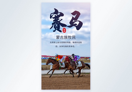 内蒙古国际速度赛马体育比赛摄影海报图片