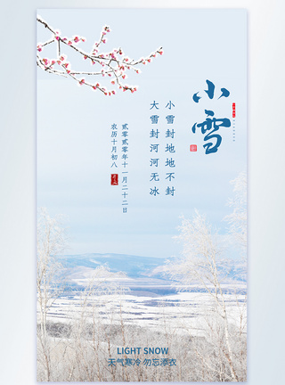 小雪节气摄影图海报图片