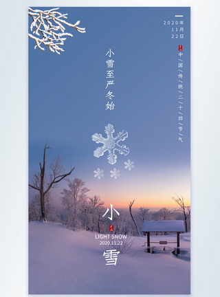 小雪节气摄影图海报图片