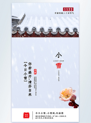 小雪节气摄影图海报图片