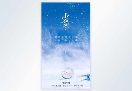 小雪节日节气二十四节气摄影图海报图片