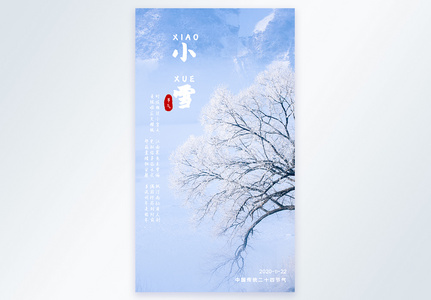 小雪节气摄影图海报高清图片