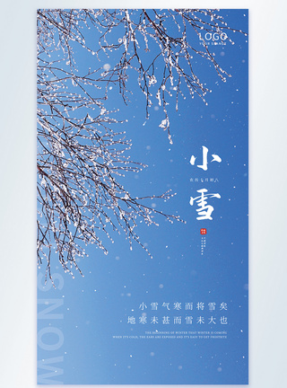 24节小雪节气摄影图海报图片