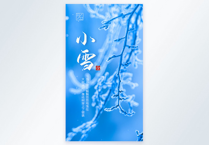 小雪传统节气摄影图海报图片