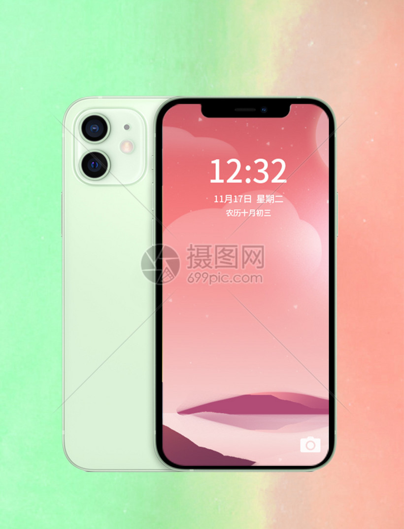 Iphone12手机展示样机模板素材 正版图片 摄图网
