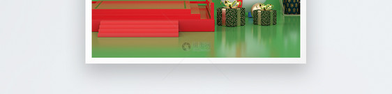 绿色卡通通用圣诞节电商轮播淘宝banner图片