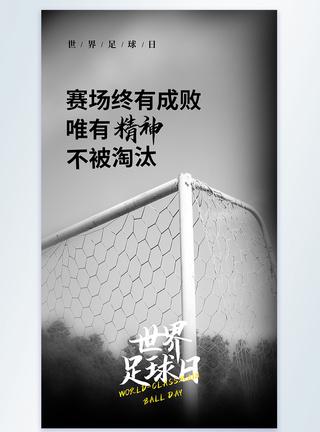 足球球门世界足球日贝摄影图海报模板