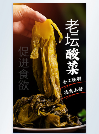 酸菜肉丝面酸菜美食摄影图海报模板