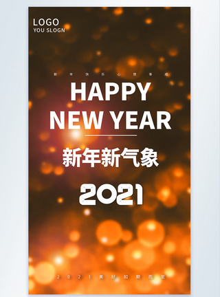 2021新年快乐摄影图海报图片