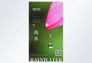 清新简约文艺雨水节气摄影图海报图片