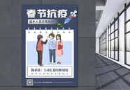 春节返乡抗疫公益宣传系列海报2图片