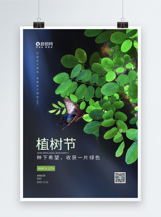 清爽植树节海报1图片