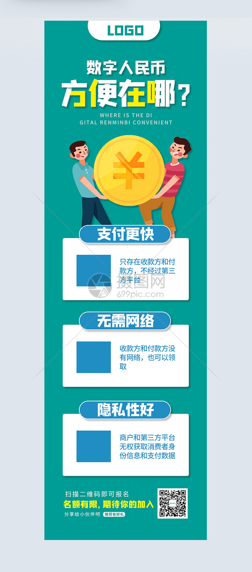 数字人民币h5营销长图模板素材-正版图片401906733-摄图网