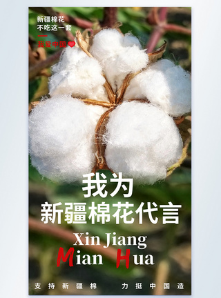 代言大拇指我为新疆棉花代言摄影图海报模板
