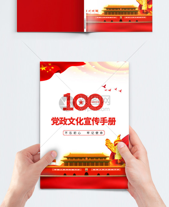 建党100周年党建文化宣传画册封面图片