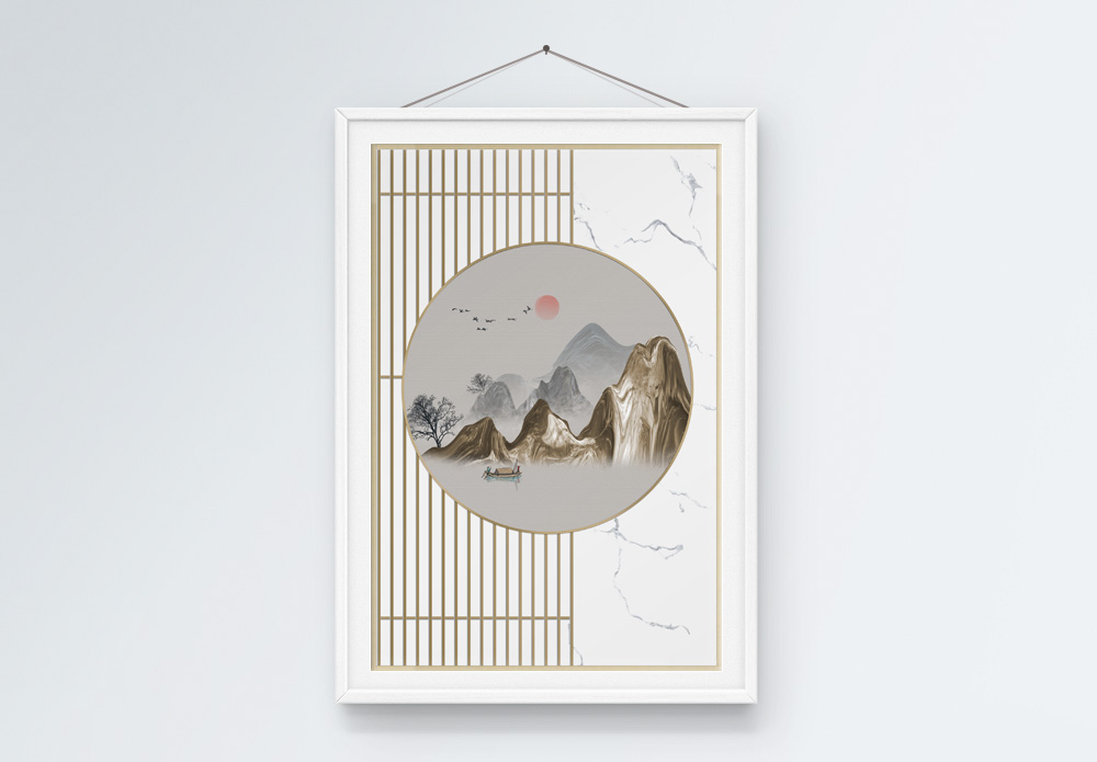 新中式禅意装饰画图片素材