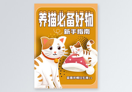 猫咪宠物领养小红书封面图片