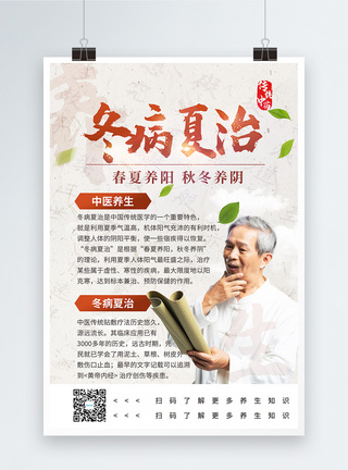 冬病夏治养生中国风宣传海报图片