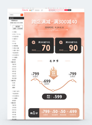 七夕520情人节销活动电商详情页图片