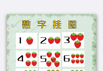 数字挂画认识数字高清图片