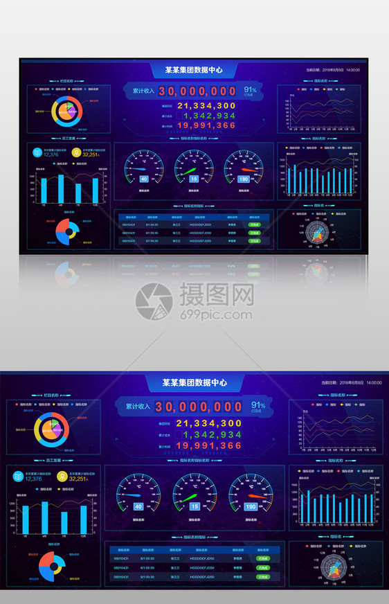 网站数据化可视化系统后台设计图片