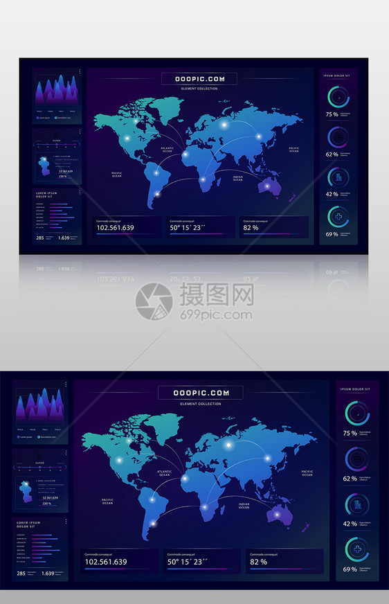 可视化数据图表界面图片