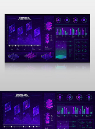 可视化信息图表UI界面设计图片