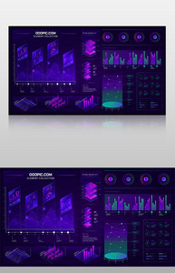 可视化信息图表UI界面设计图片