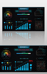 可视化科技感数据展示大数据智能图片