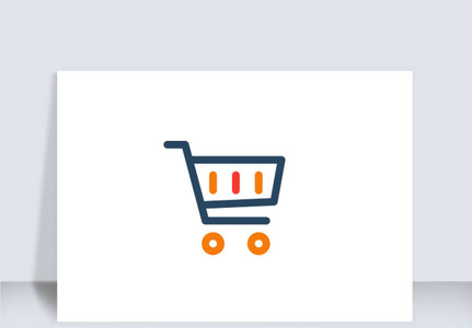 简约线条风格电子商务购物车图标icon高清图片