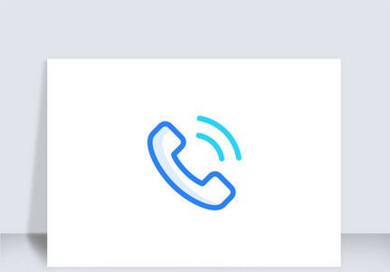 线性蓝色电话机联系手机APP软件图标图片