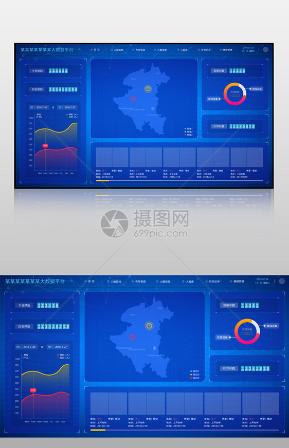 网站数据化可视化系统后台设计图片