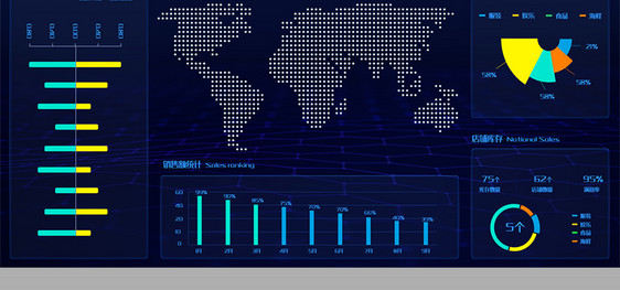 科技风可视化数据展示界面图片