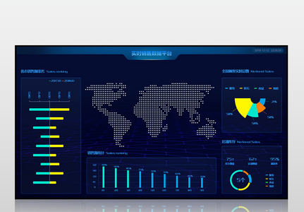 科技风可视化数据展示界面图片