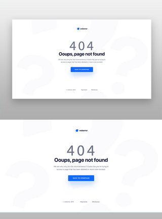 网页不存在简约404错误页面模板