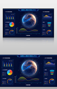 蓝色鼓楼区云数据中心展示平台界面图片