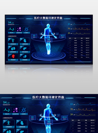 医疗大数据可视化界面图片