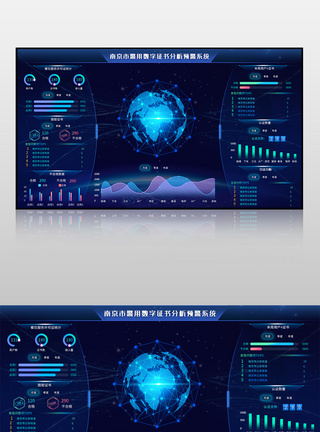 决策报表蓝色经营数字分析预警系统模板